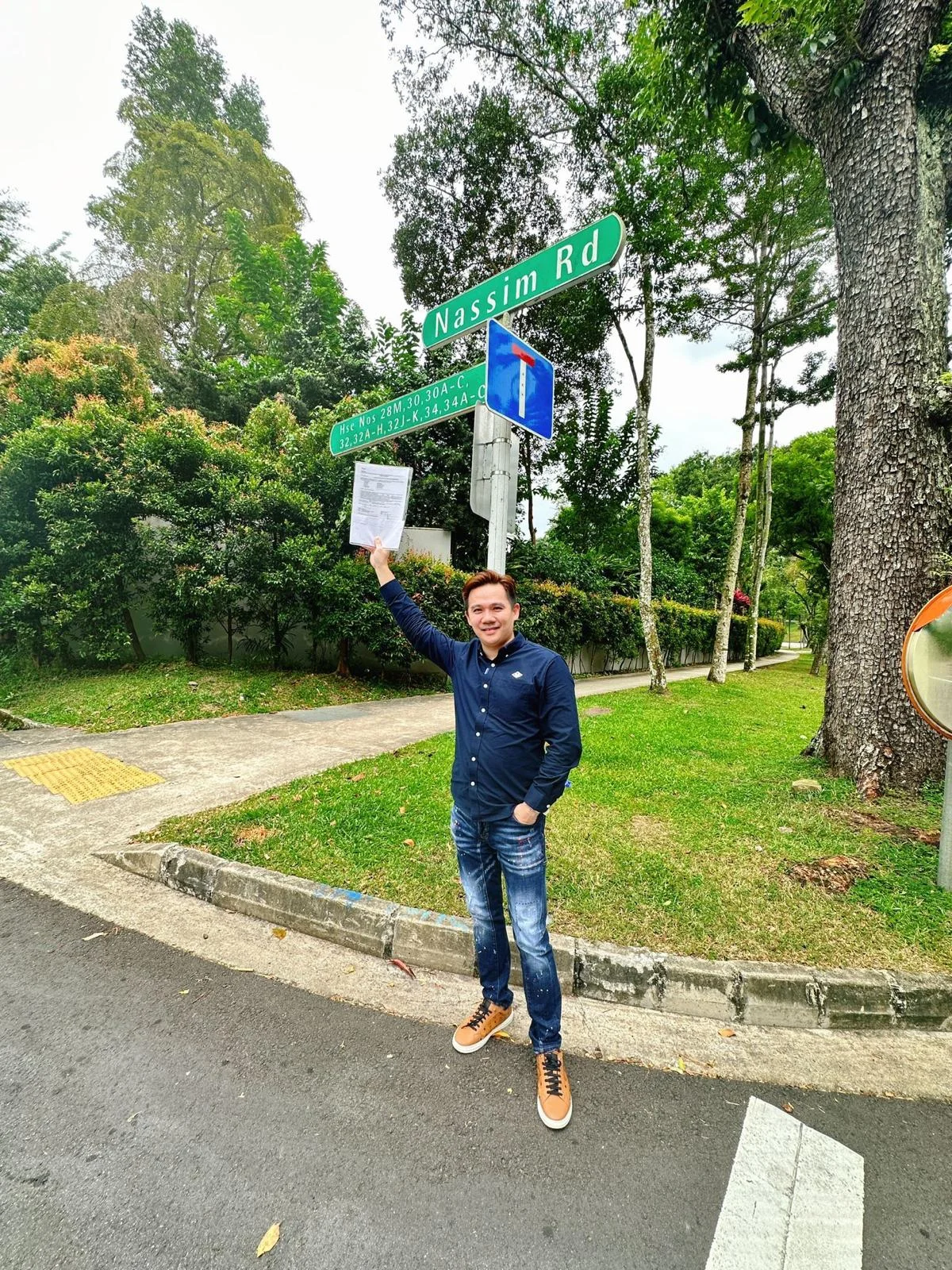 Alvin Choo at Nassim Road in connection with landed property work